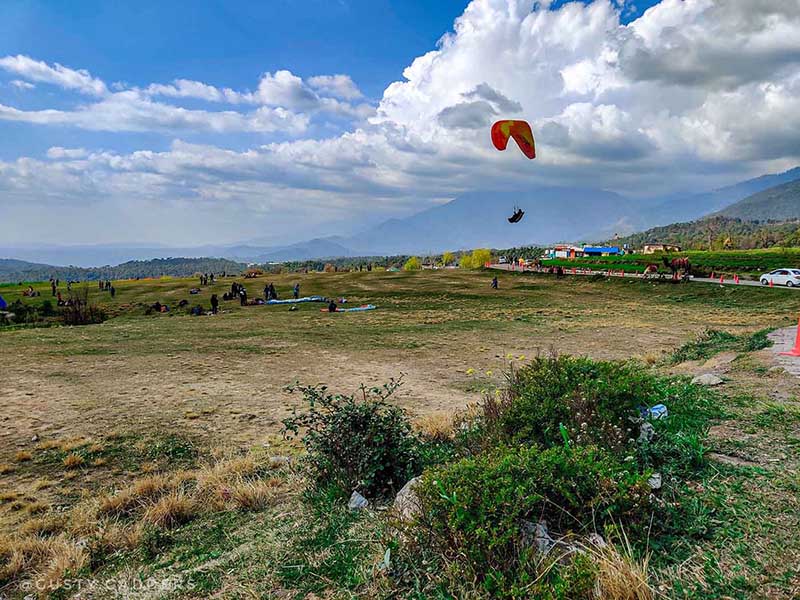 Paragliding landing site in Bir.