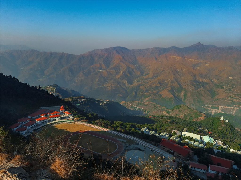 LBSNNA Mussoorie visible from Dalai Hills